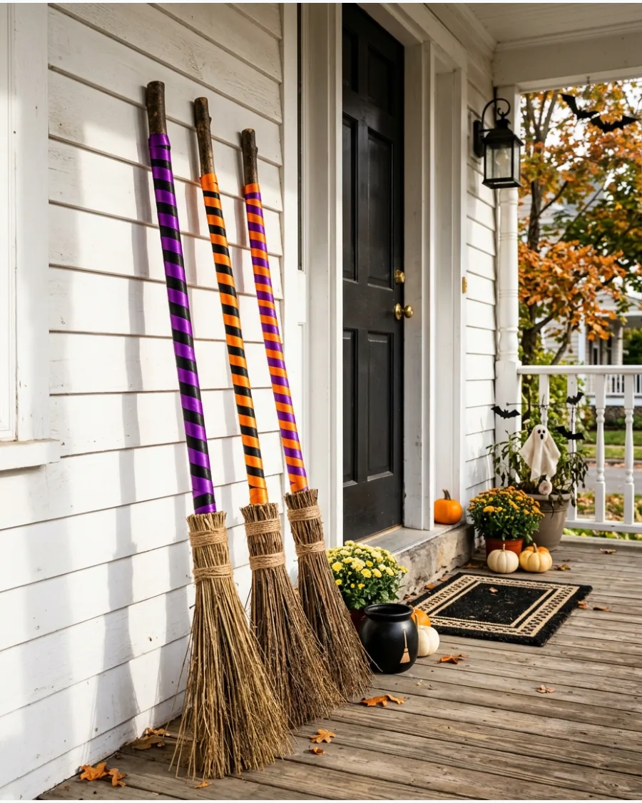 23. Colorful Witch Brooms