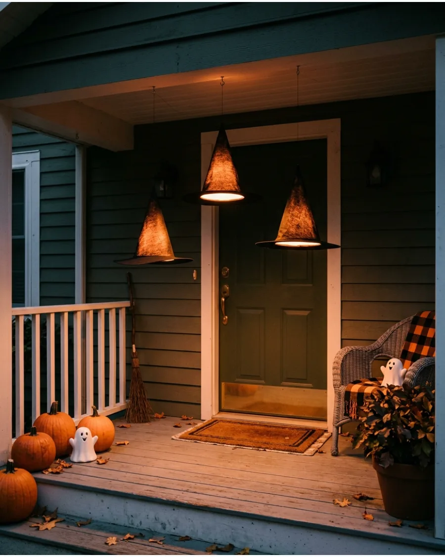 32. Lighted Floating Witch Hats