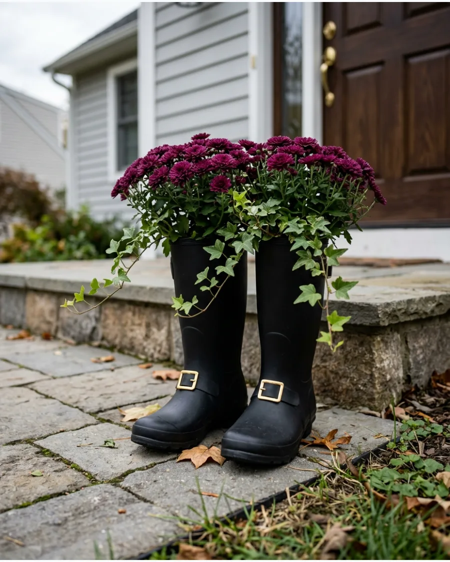 44. Witch Boot Planters