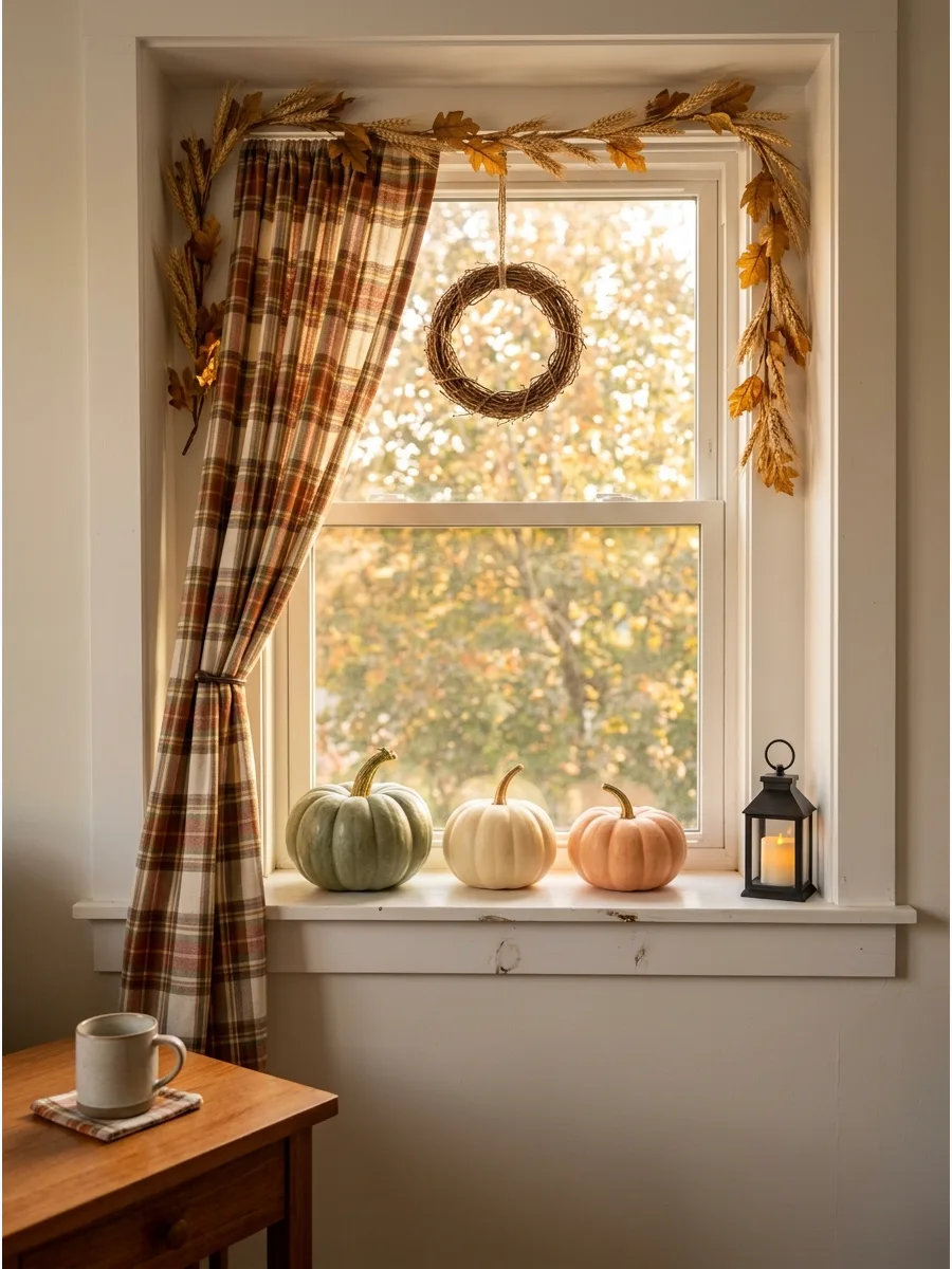 16. Place Pumpkins on the Windowsill