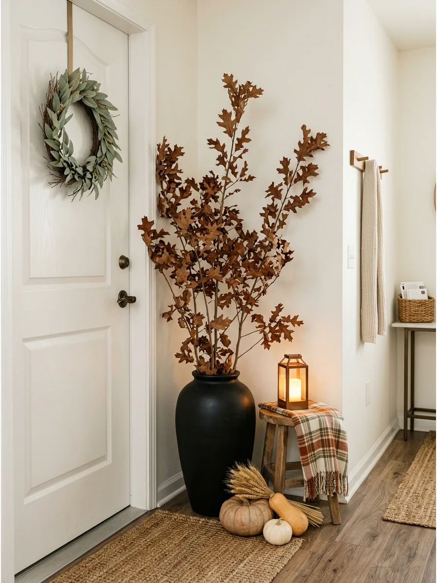 24. Display Autumn Branches in a Floor Vase