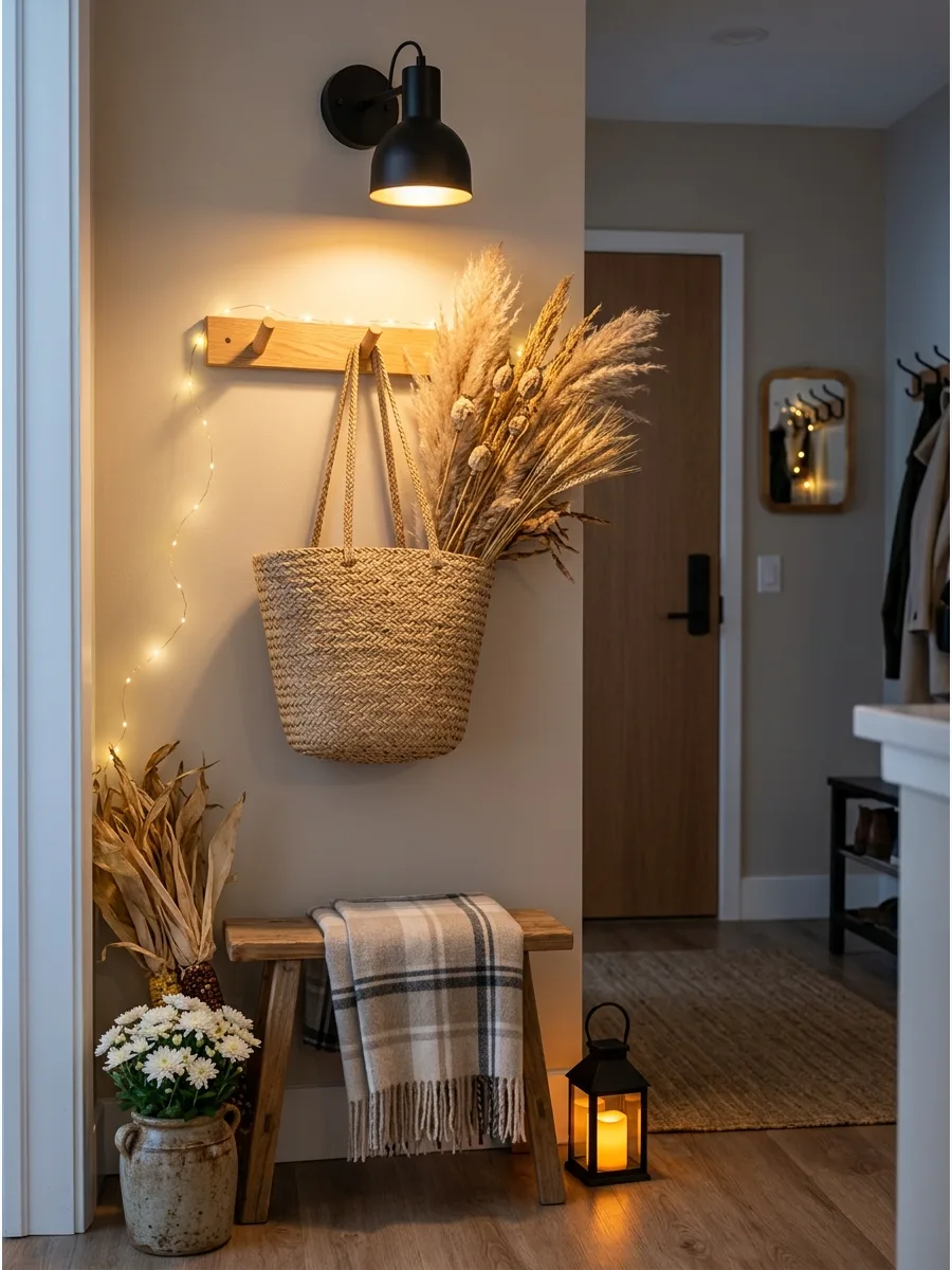 27. Hang a Seasonal Tote From a Wall Hook