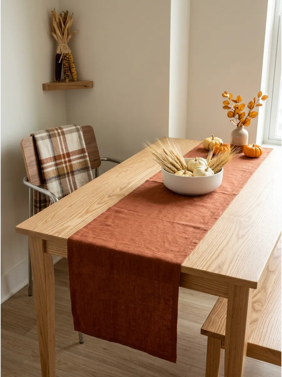 29. Use a Narrow Linen Table Runner