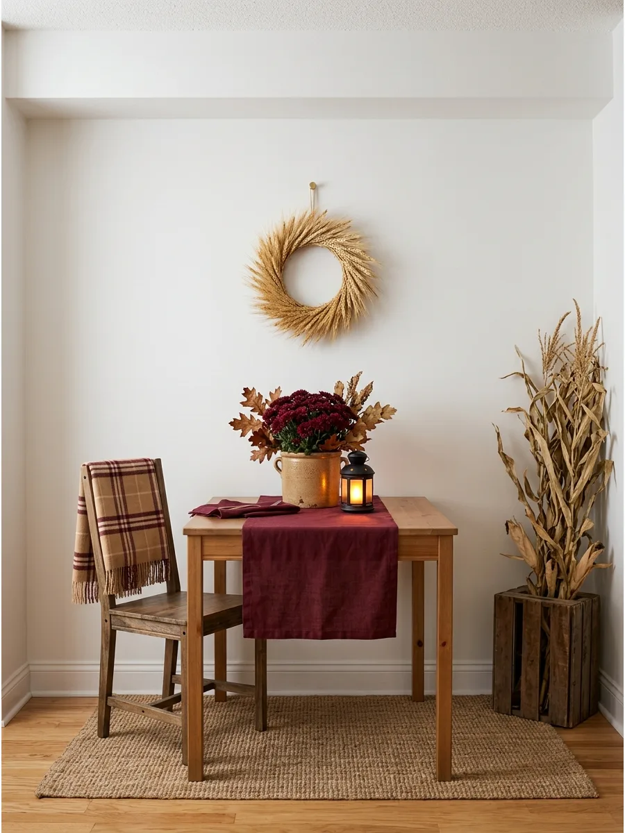 37. Hang a Small Wreath Above the Table