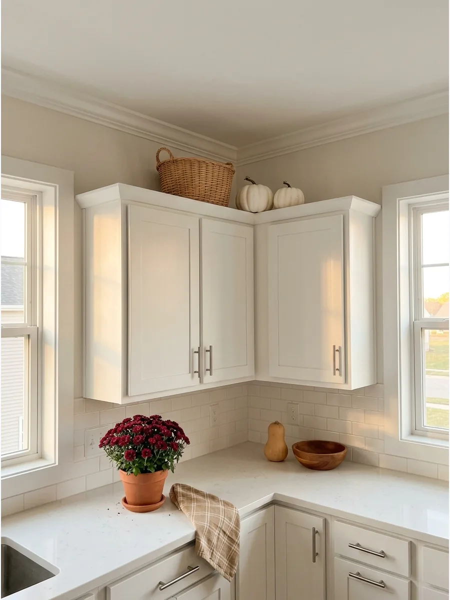 48. Decorate Above the Cabinets Carefully