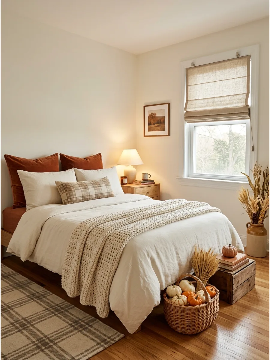 50. Layer Rust and Cream Bedding