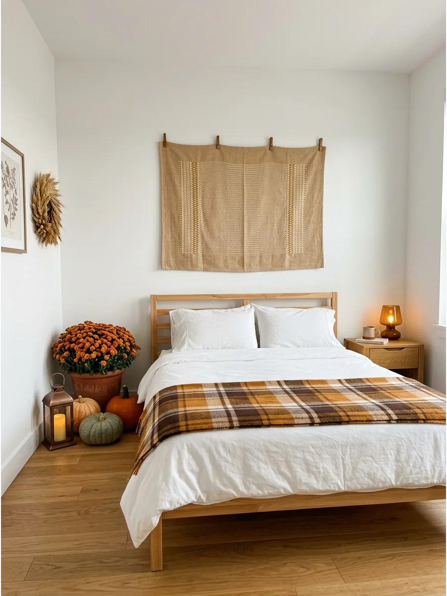 61. Hang a Lightweight Textile Above the Bed