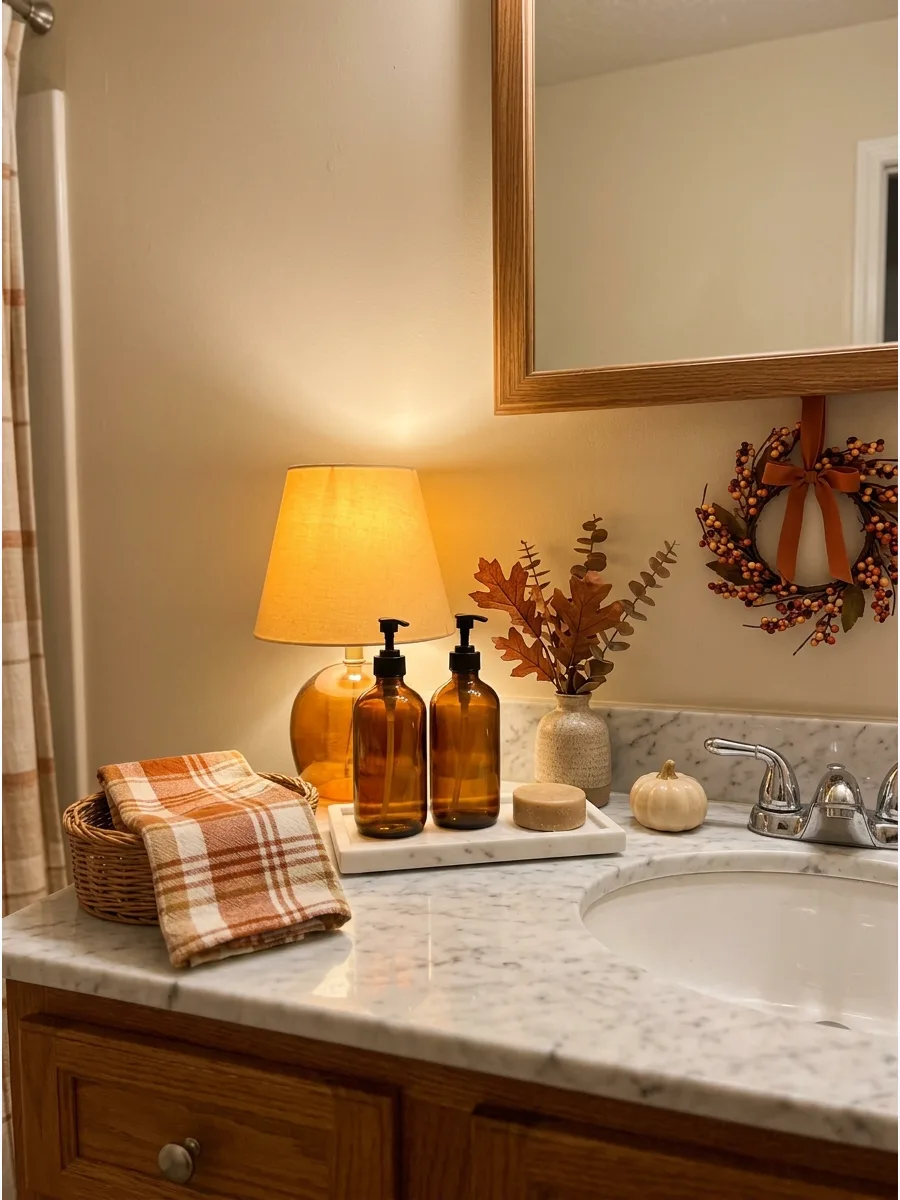 63. Arrange Amber Bottles on a Sink Tray