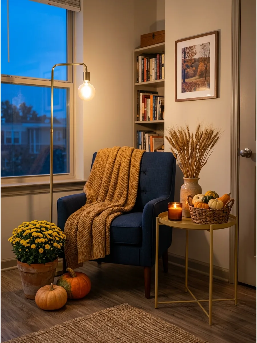 7. Create a Cozy Apartment Reading Corner