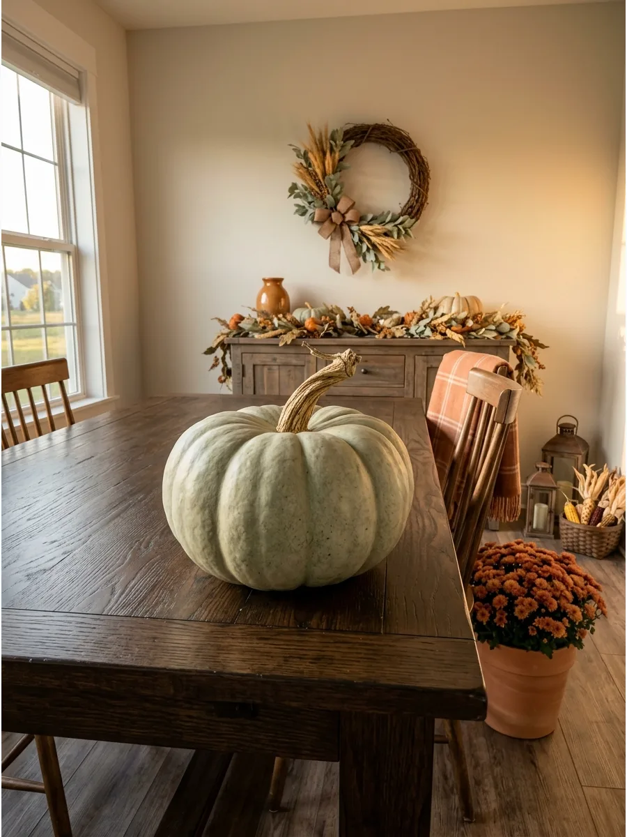 30. Minimal Pumpkin Display
