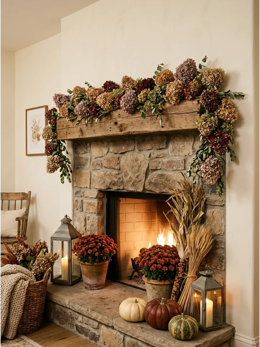 37. Dried Hydrangea Garland