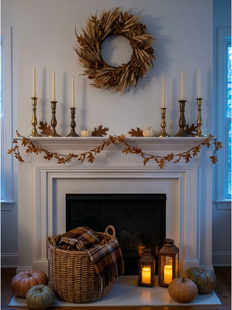 38. Brass Candlestick Mantel