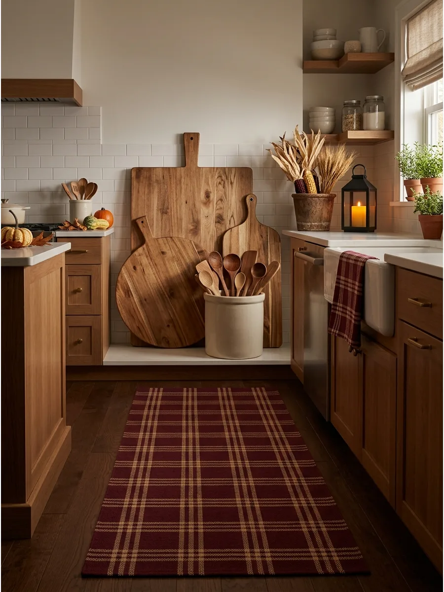 42. Layered Cutting Board Display