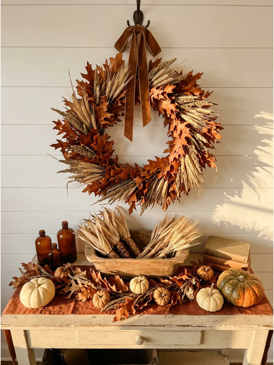 5. Dried Leaf Wreath