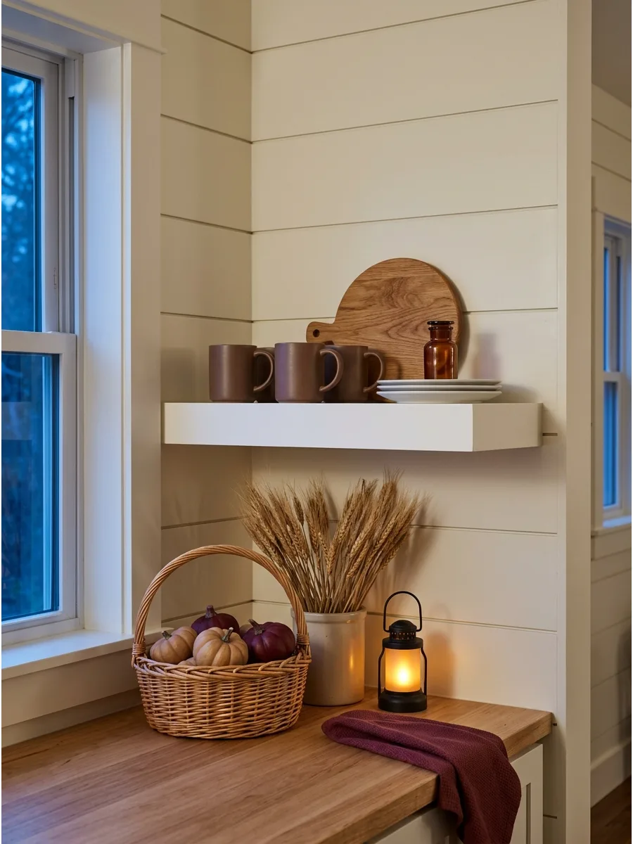 50. Fall Open-Shelf Styling