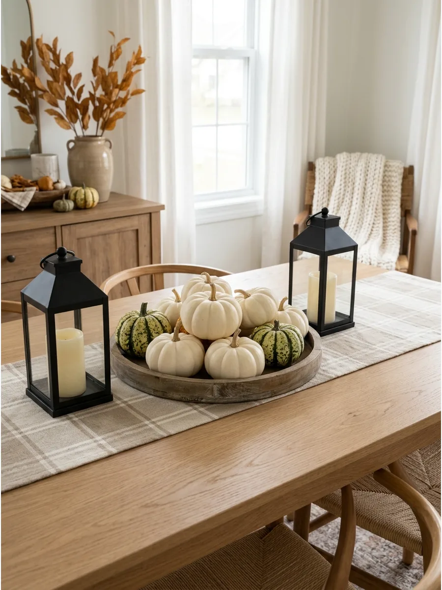 54. Low Pumpkin Centerpiece