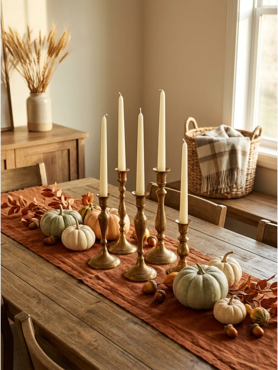56. Mixed Brass Candlesticks