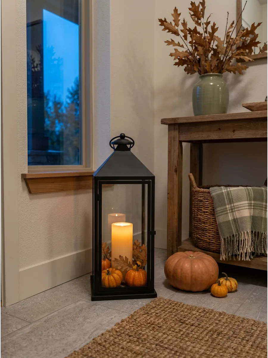8. Autumn Lantern Display