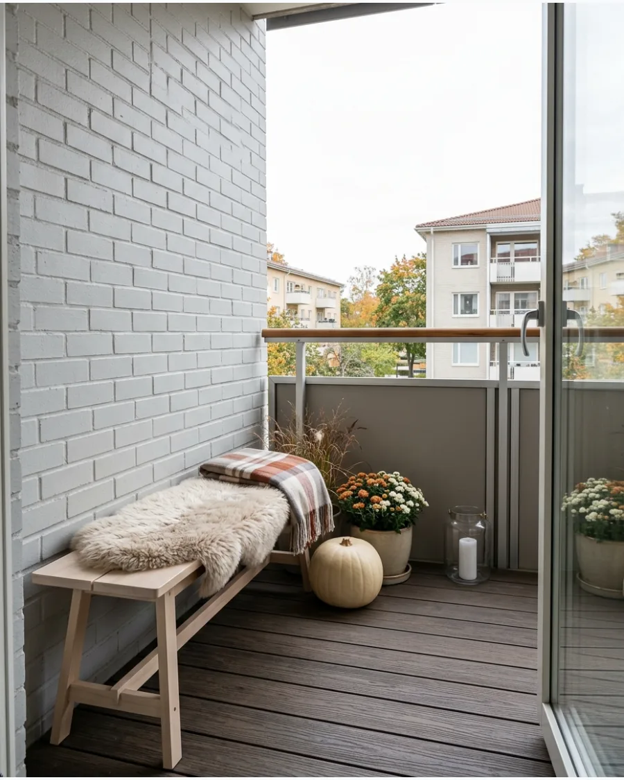 10. Scandinavian Fall Balcony