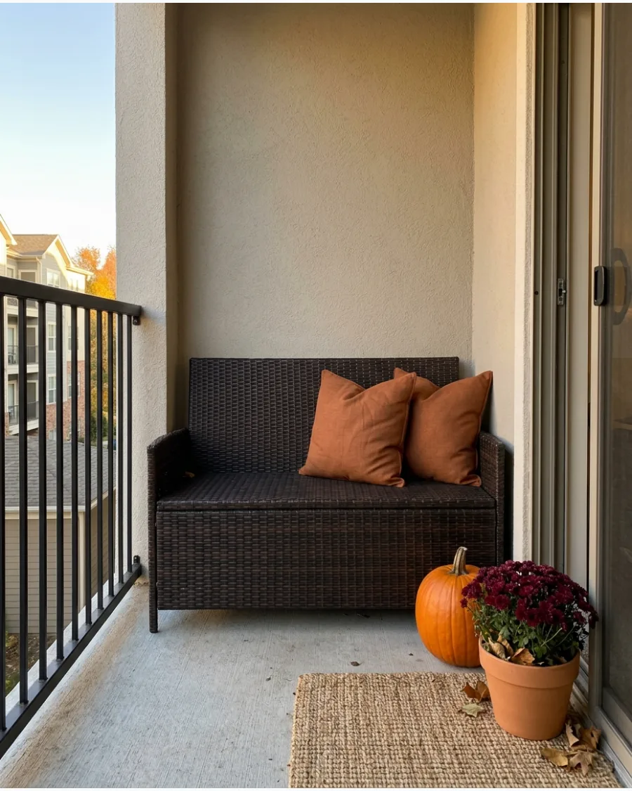 13. Balcony Bench with Hidden Storage