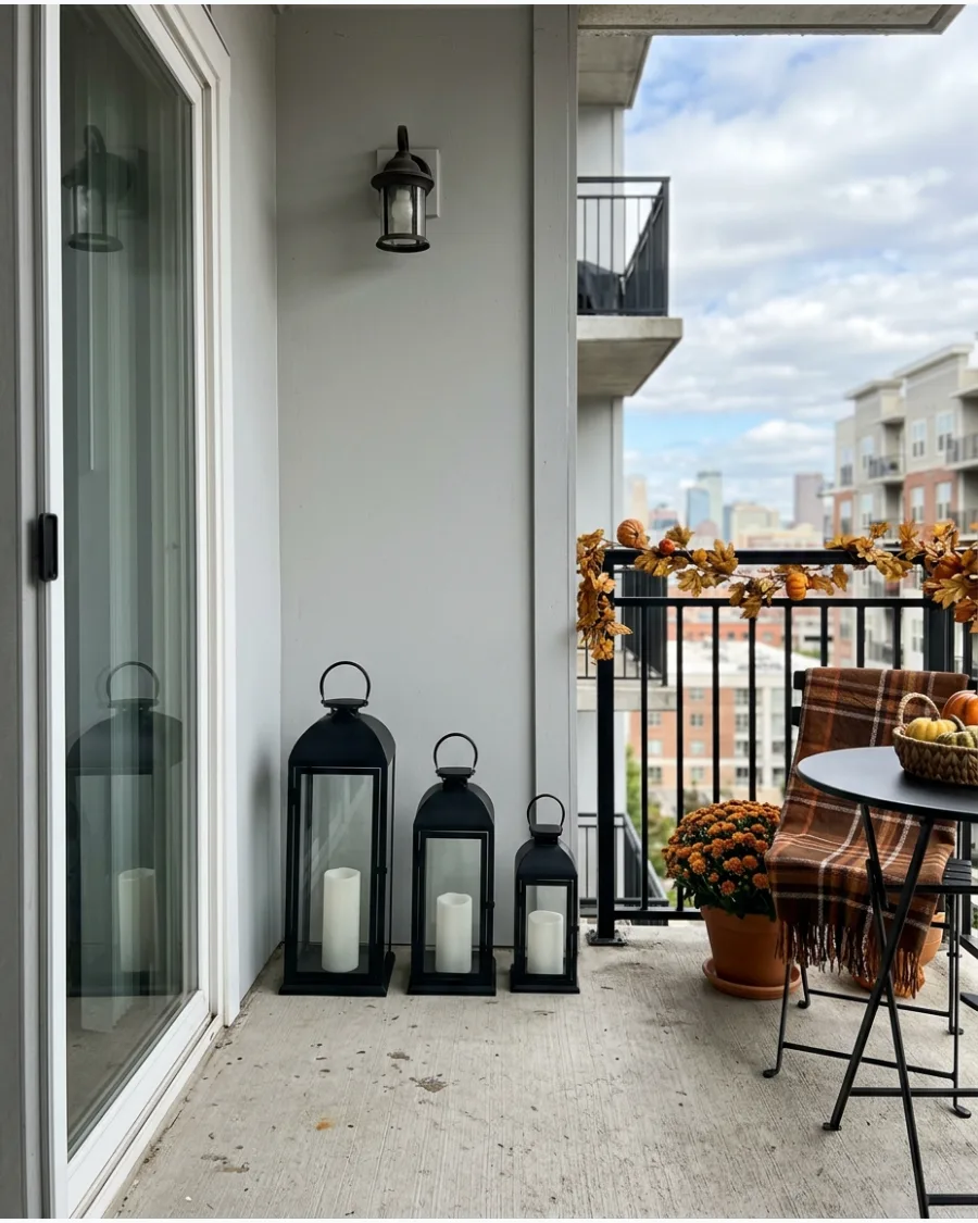 22. Lantern-Lined Balcony