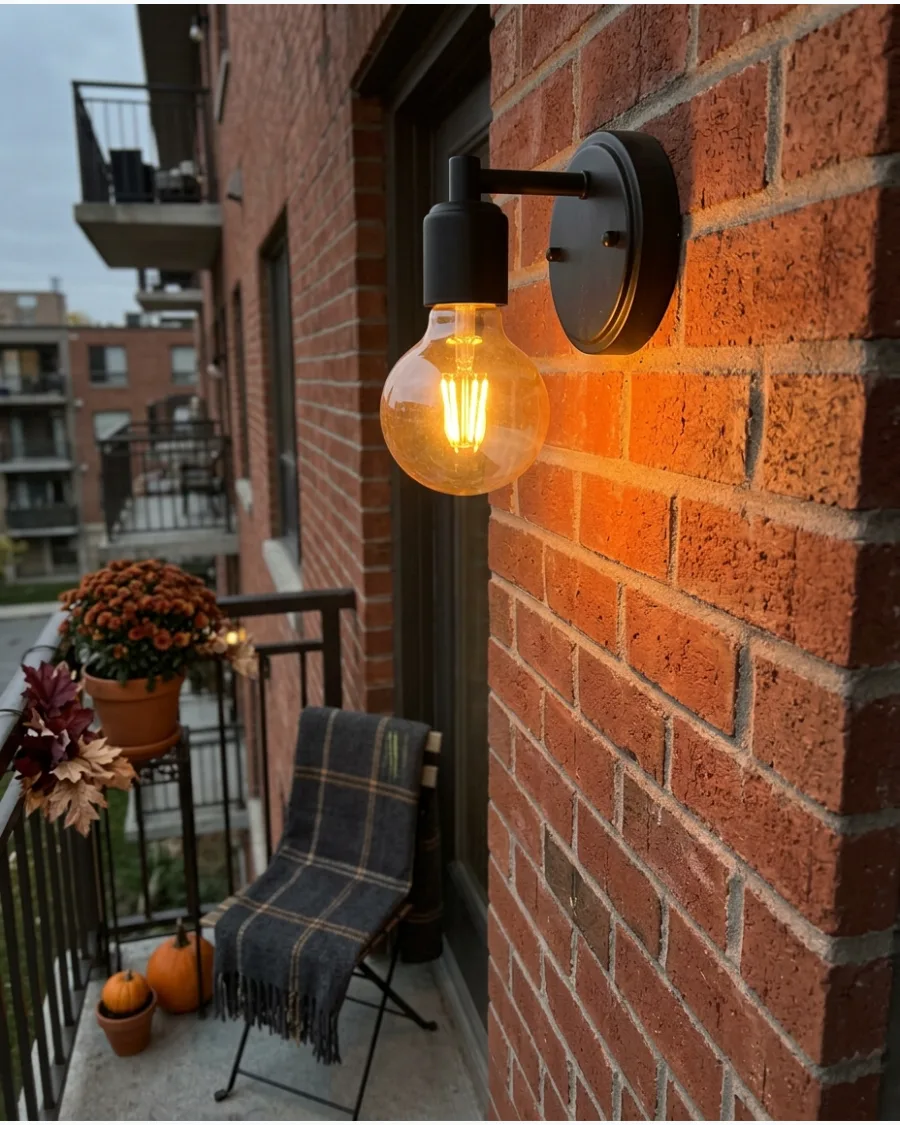 27. Amber Balcony Lighting