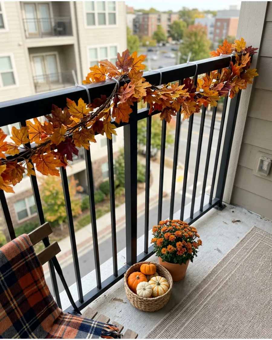 31. Autumn Leaf Railing Garland