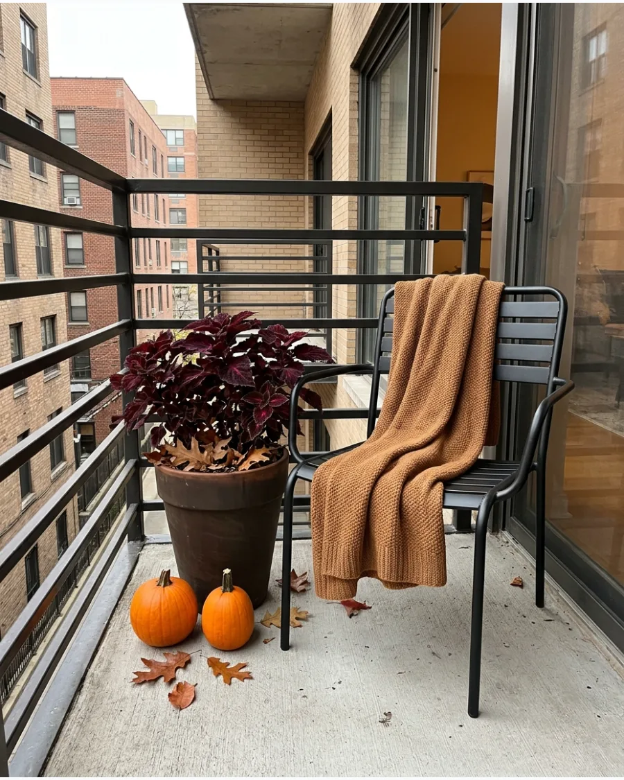 44. Burgundy Foliage Balcony