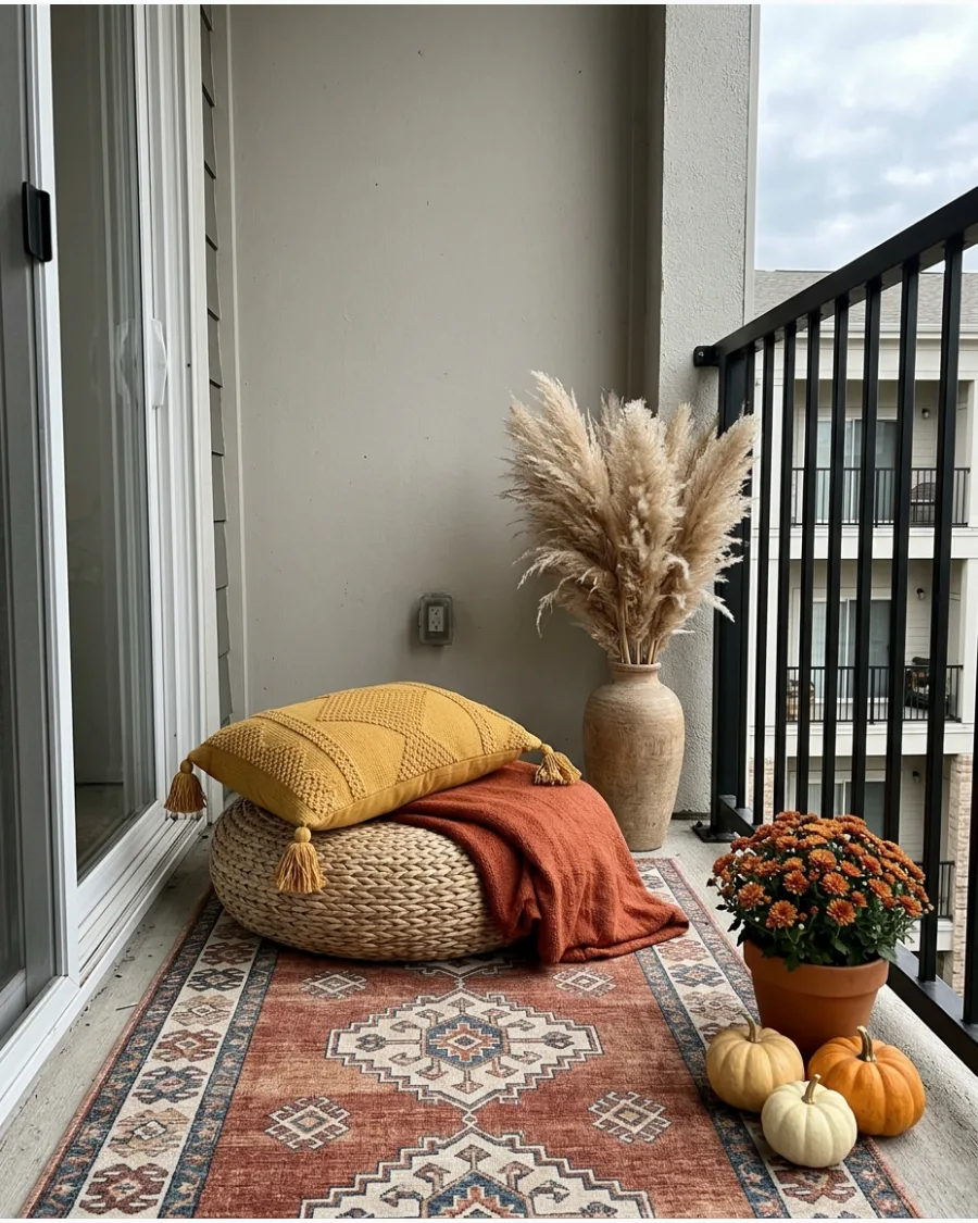 7. Boho Autumn Balcony