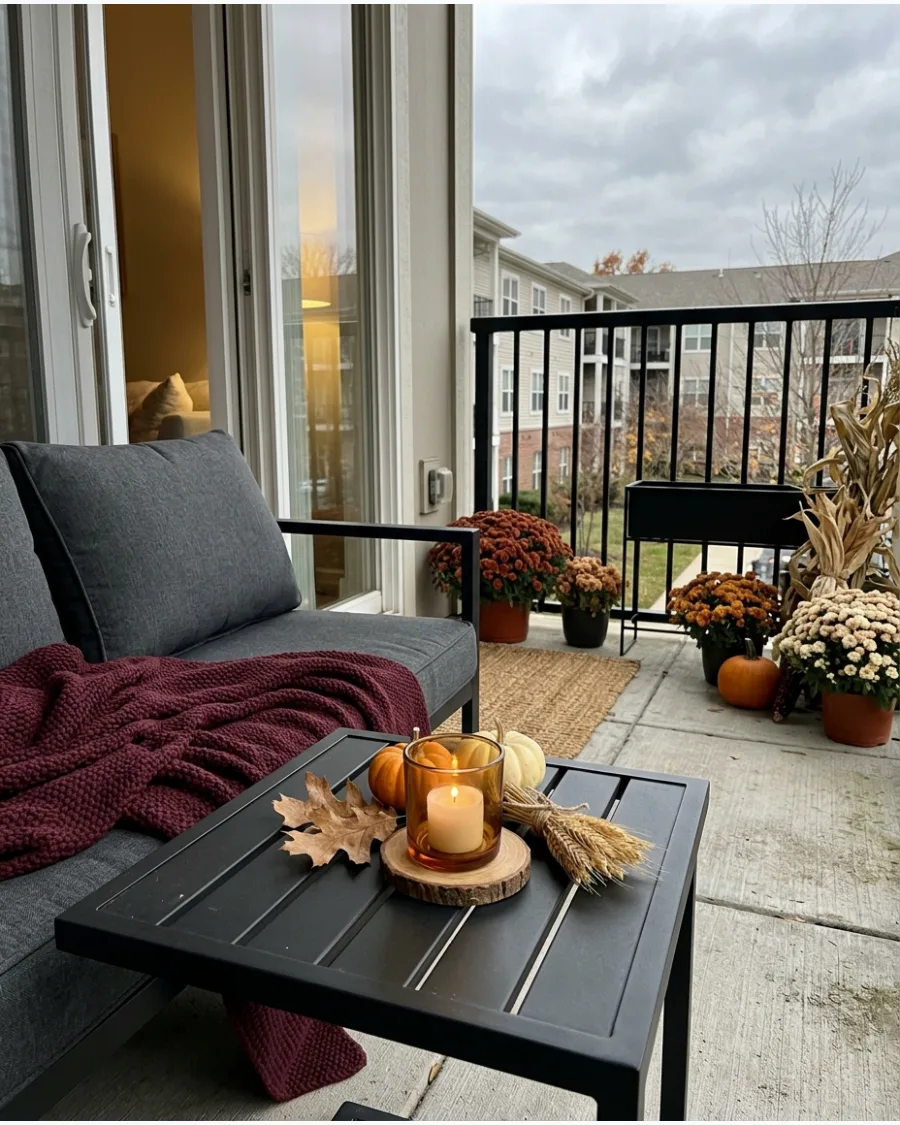 8. Moody Fall Balcony