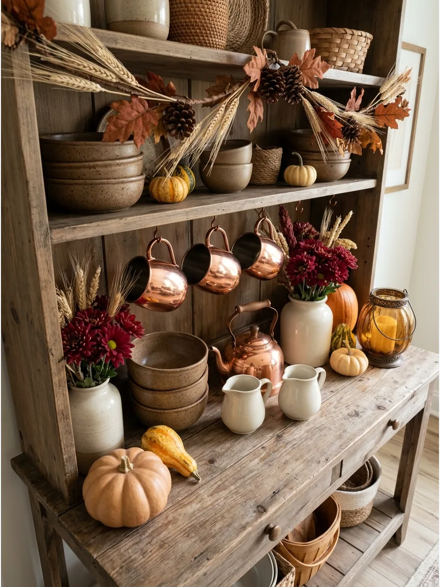 11. Copper and Stoneware Hutch