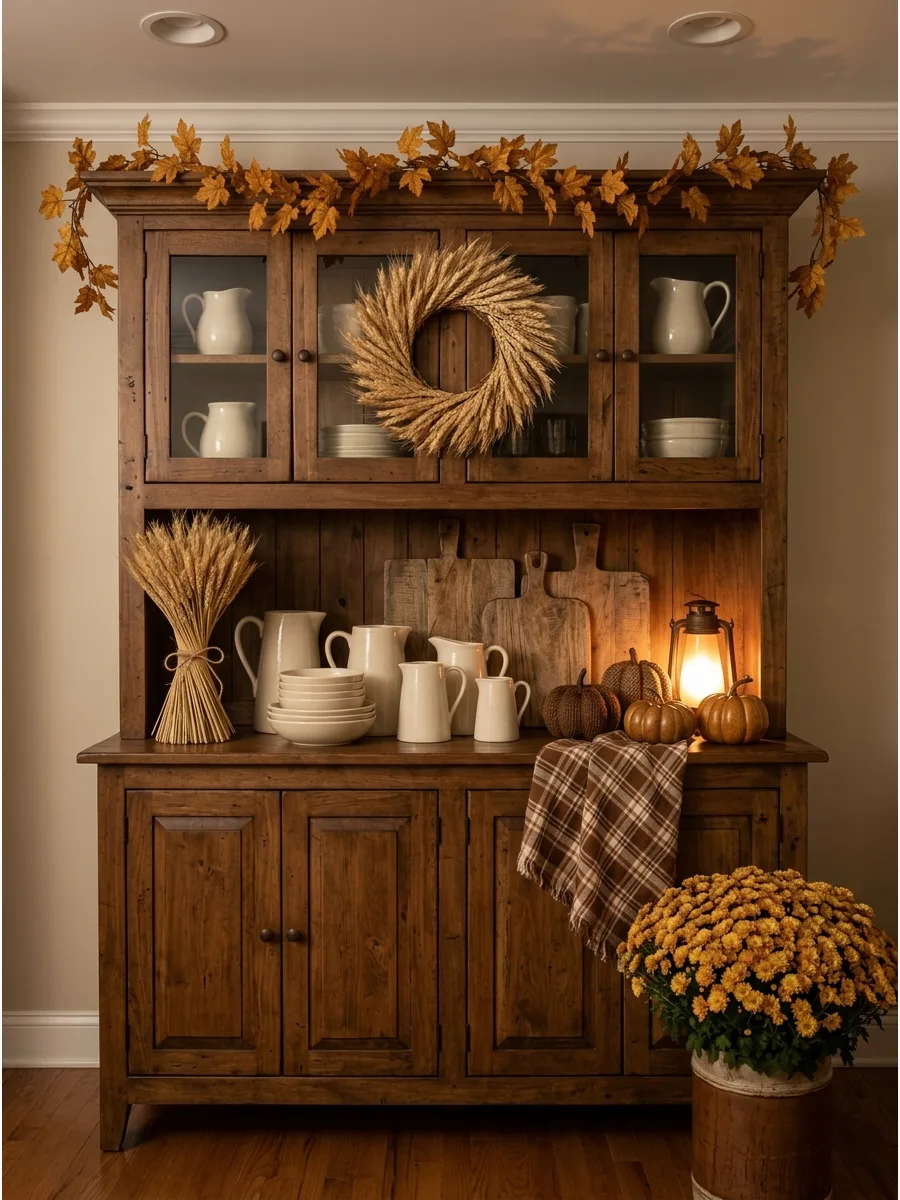 16. Creamware and Wheat Hutch
