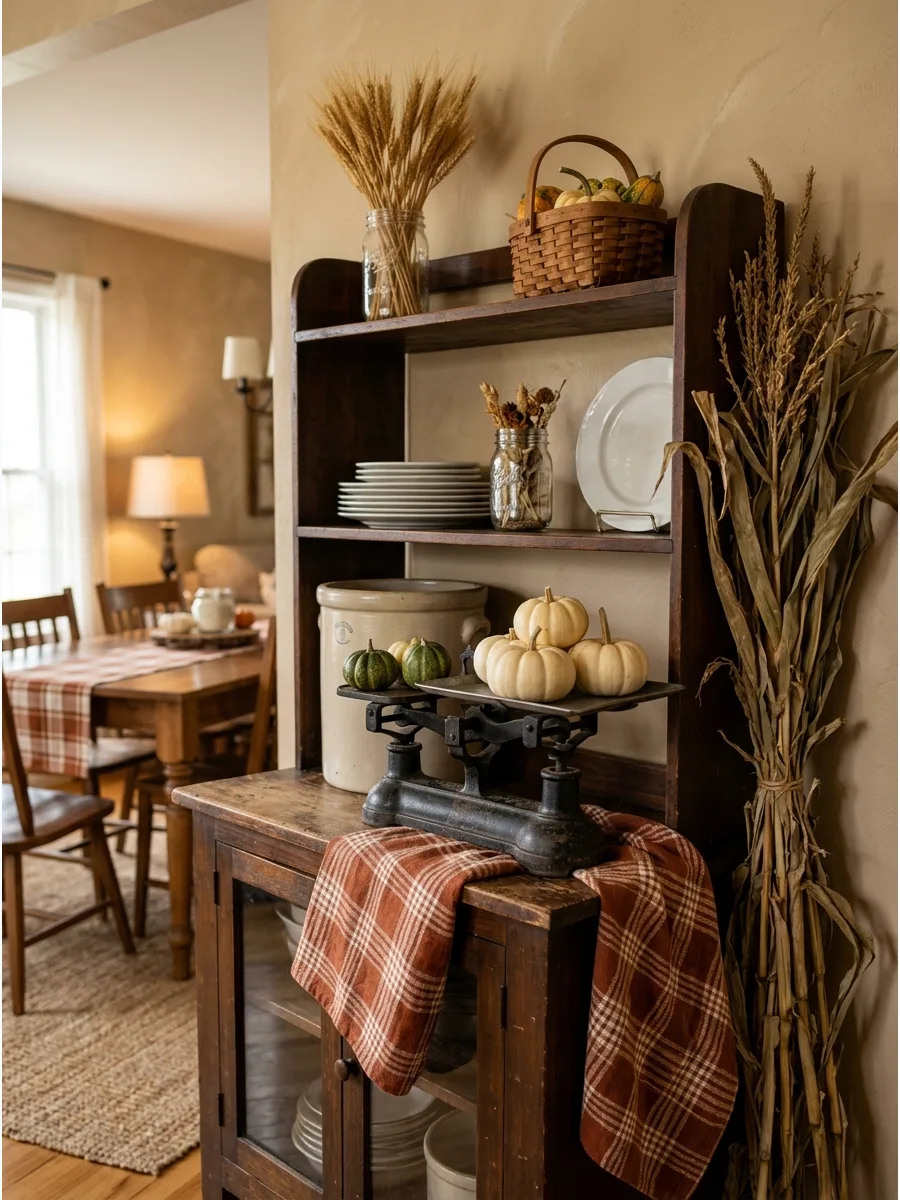19. Antique Scale With Mini Pumpkins