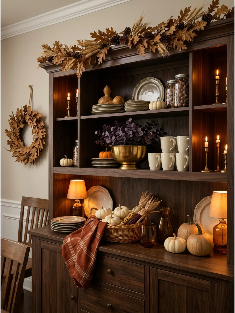 20. Dark Wood Moody Fall Hutch