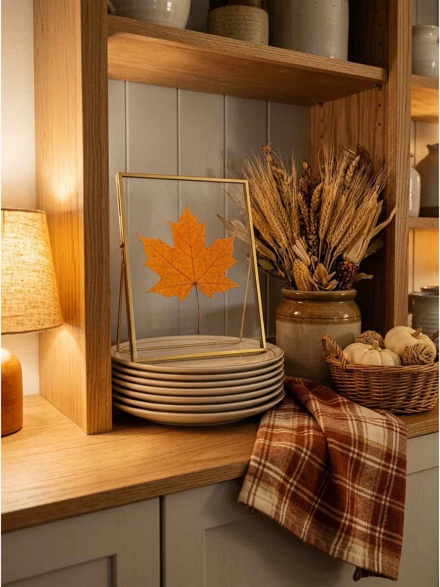 34. Framed Pressed Leaves