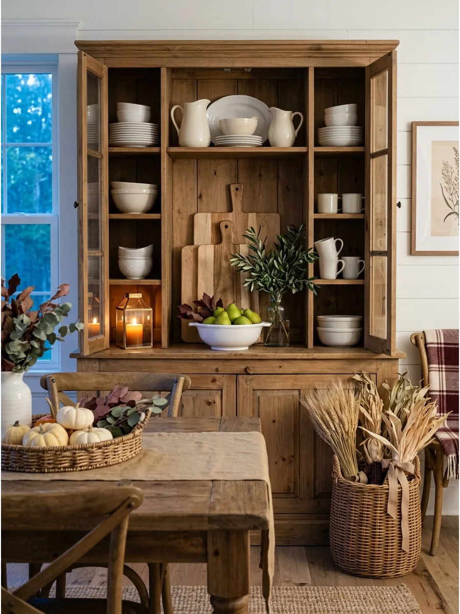 40. Green and White Early-Fall Hutch