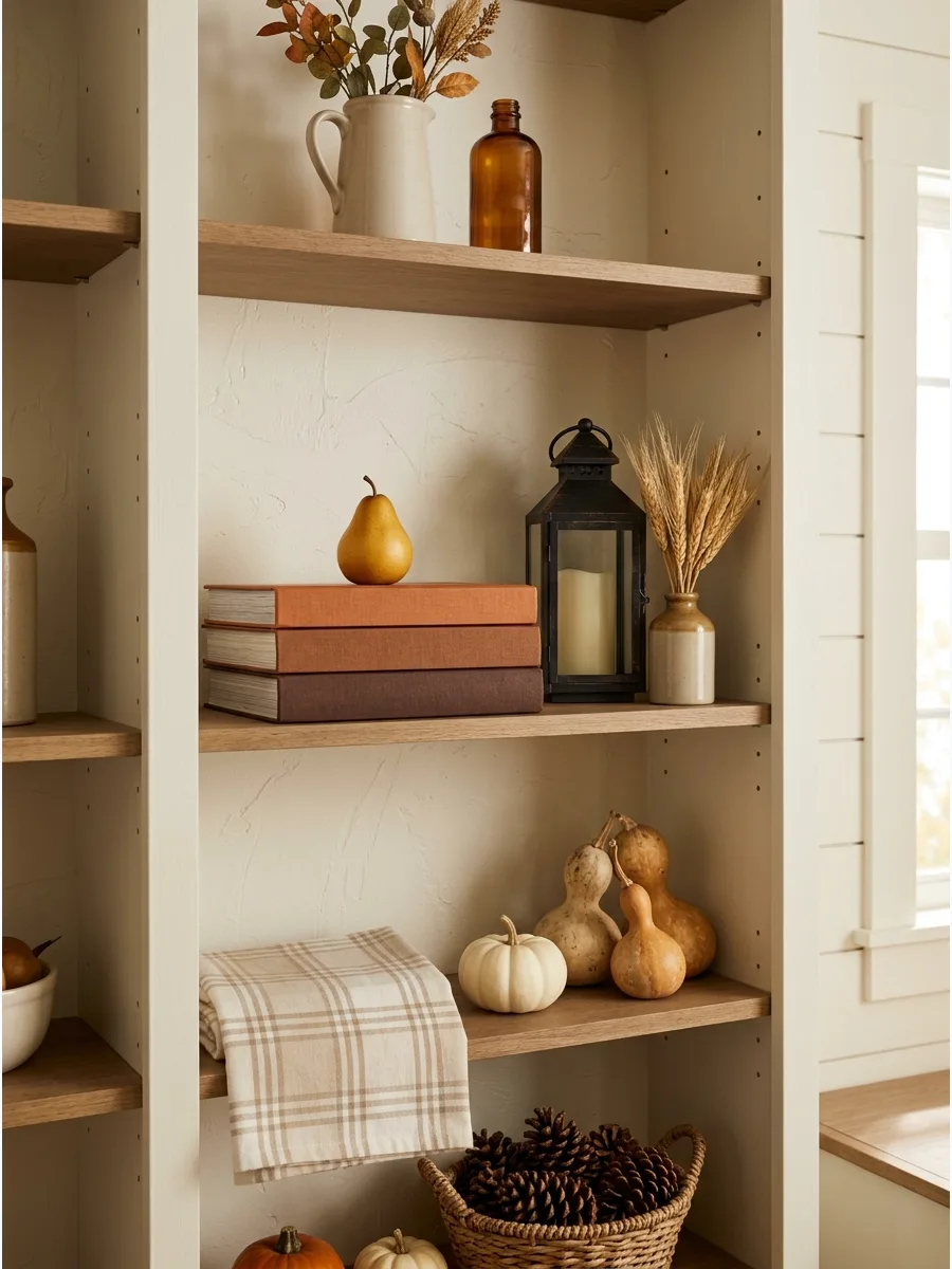 12. Fall Cookbook Shelf
