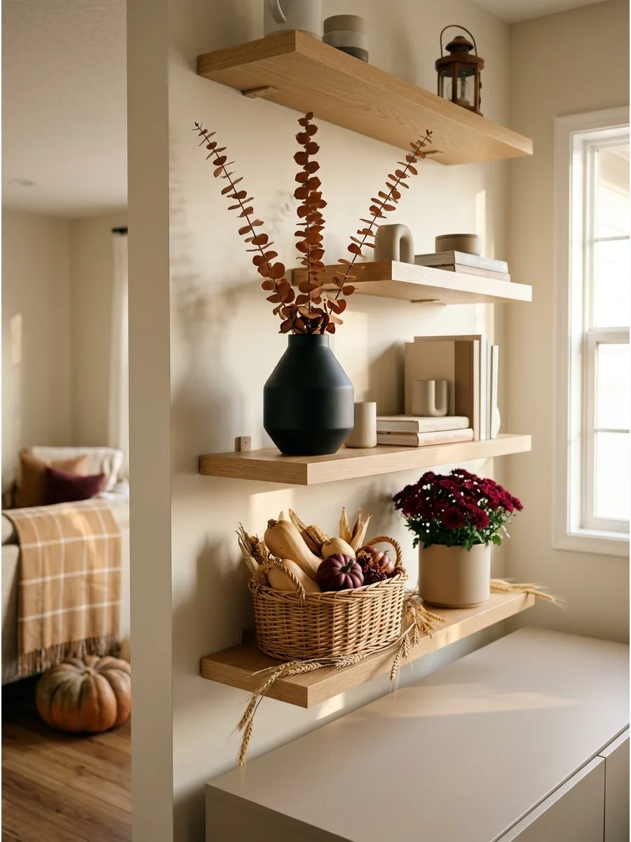 18. Modern Black and Rust Shelves