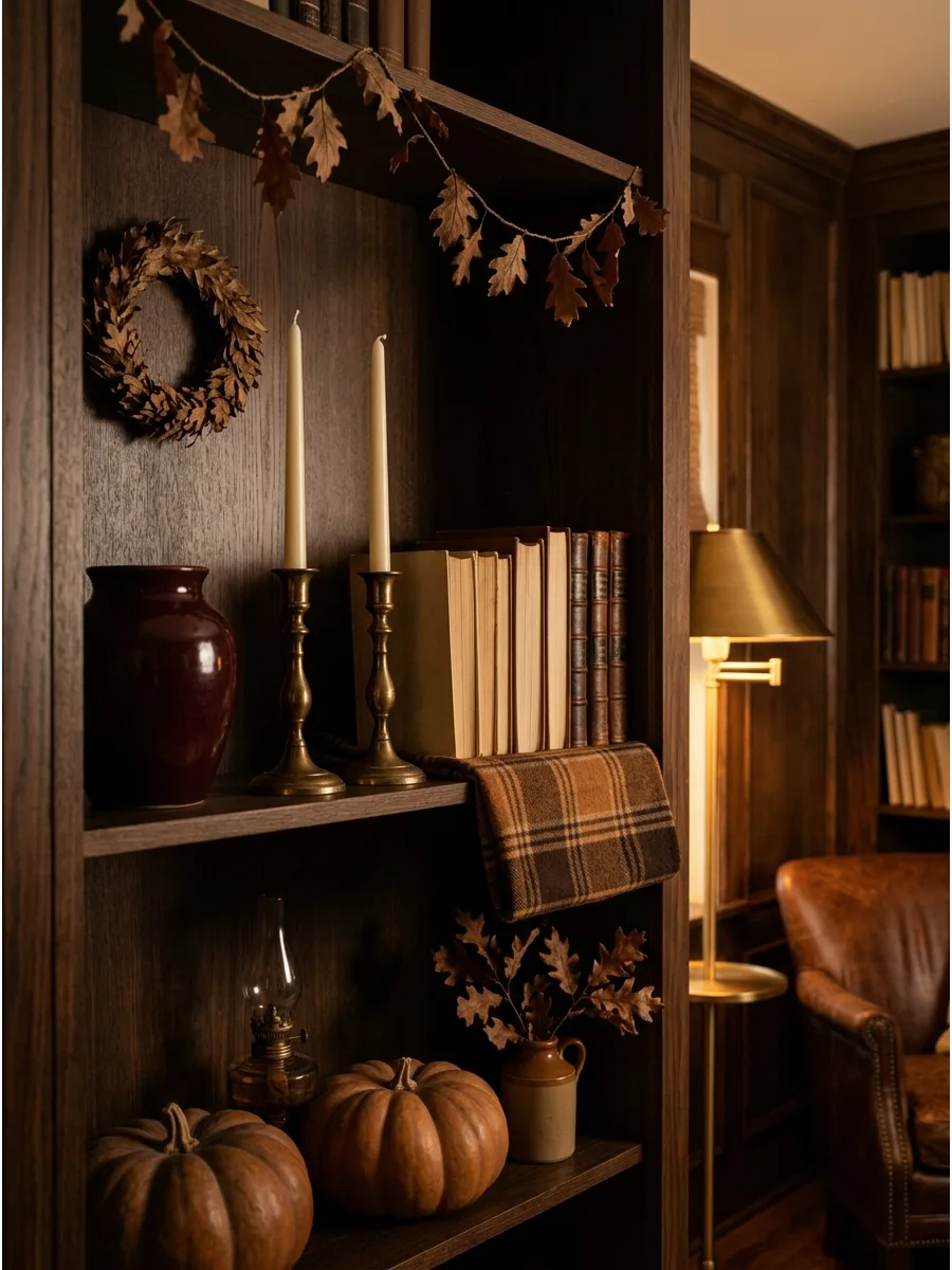 19. Moody Dark-Academia Bookshelf