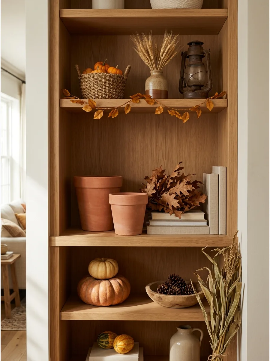 23. Terracotta and Dried Leaves