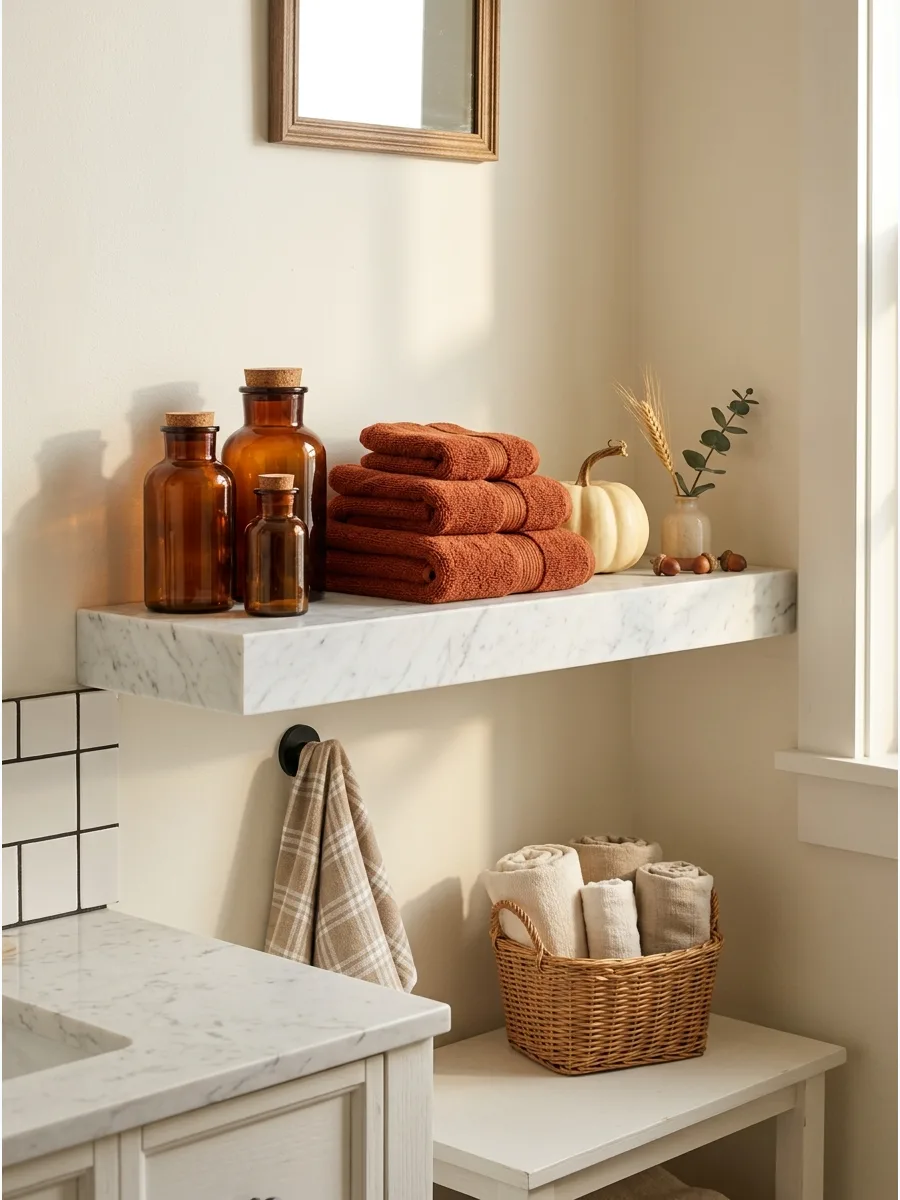 37. Bathroom Fall Shelf