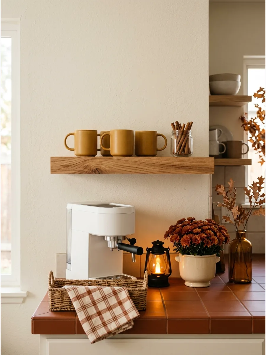 39. Coffee Bar Fall Shelf