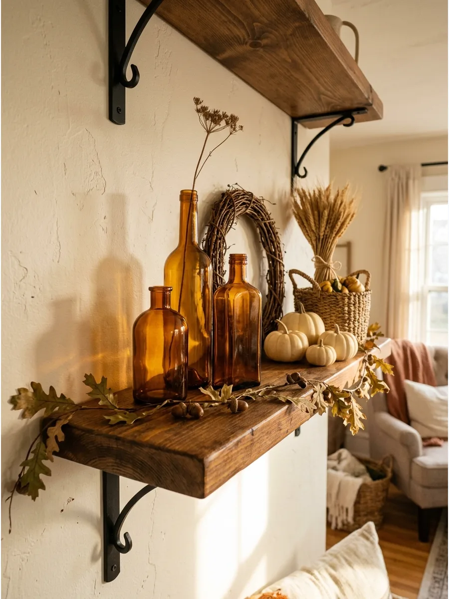 6. Amber Glass Bottle Collection