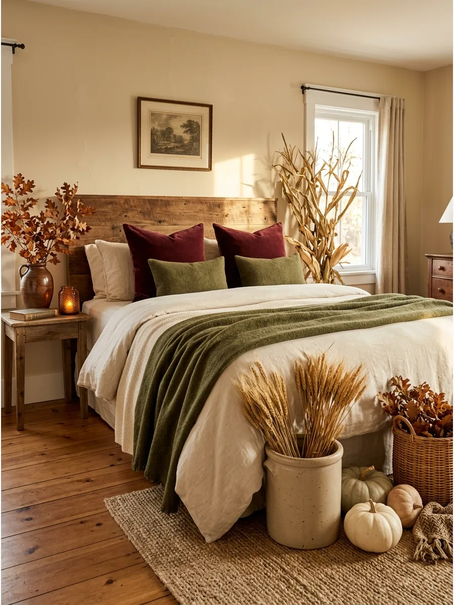 12. Burgundy and Olive Farmhouse Palette