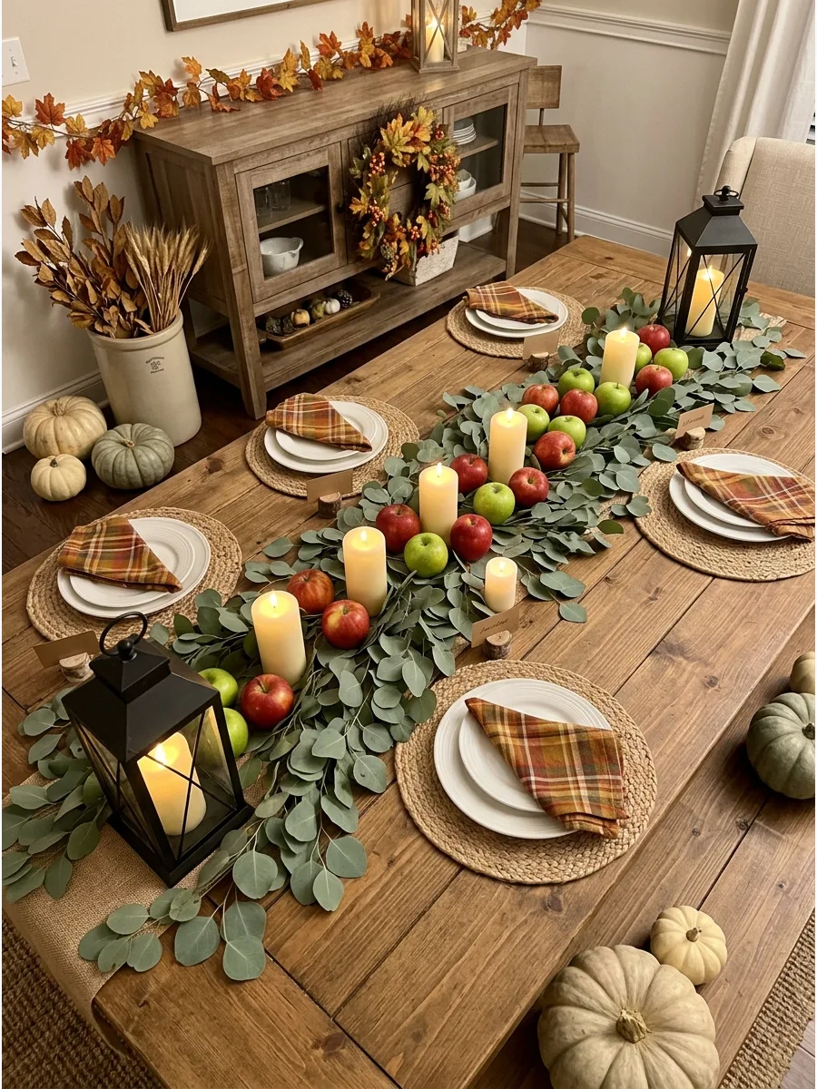 39. Farmhouse Apple Tablescape