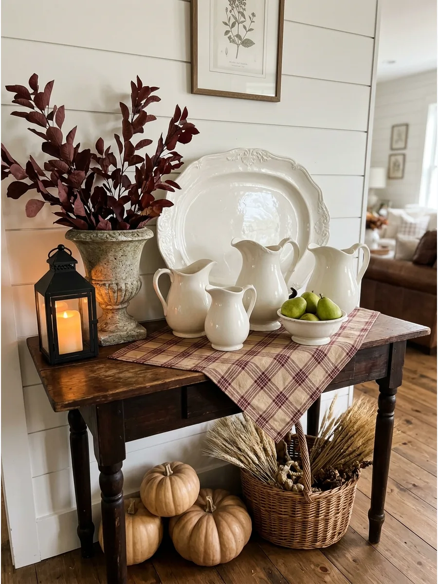42. Antique Ironstone Display