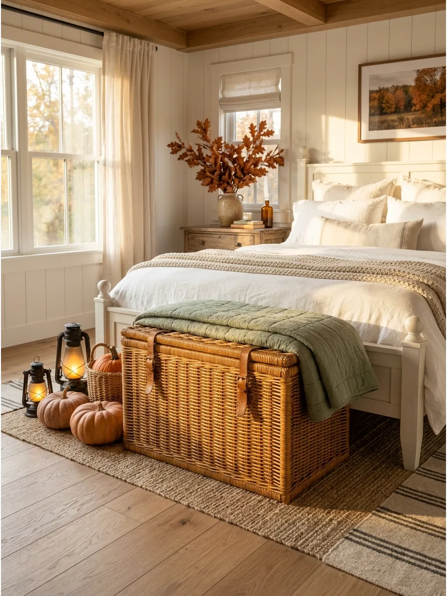 48. Woven Trunk at the Foot of the Bed