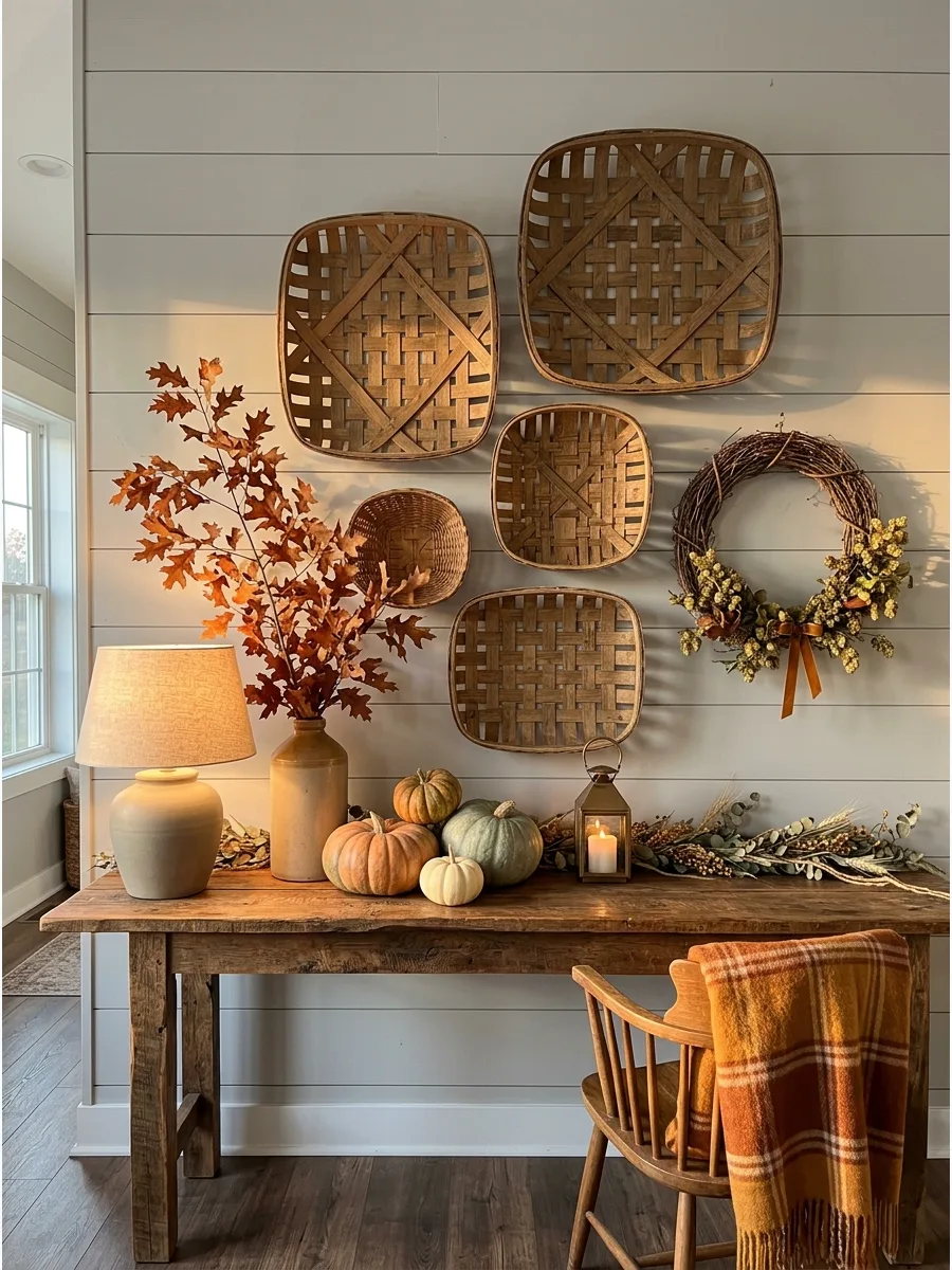 5. Farmhouse Basket Wall