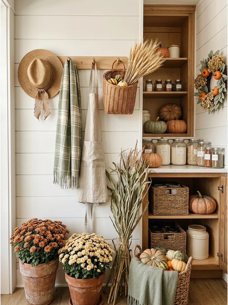 8. Farmhouse Peg-Rail Display