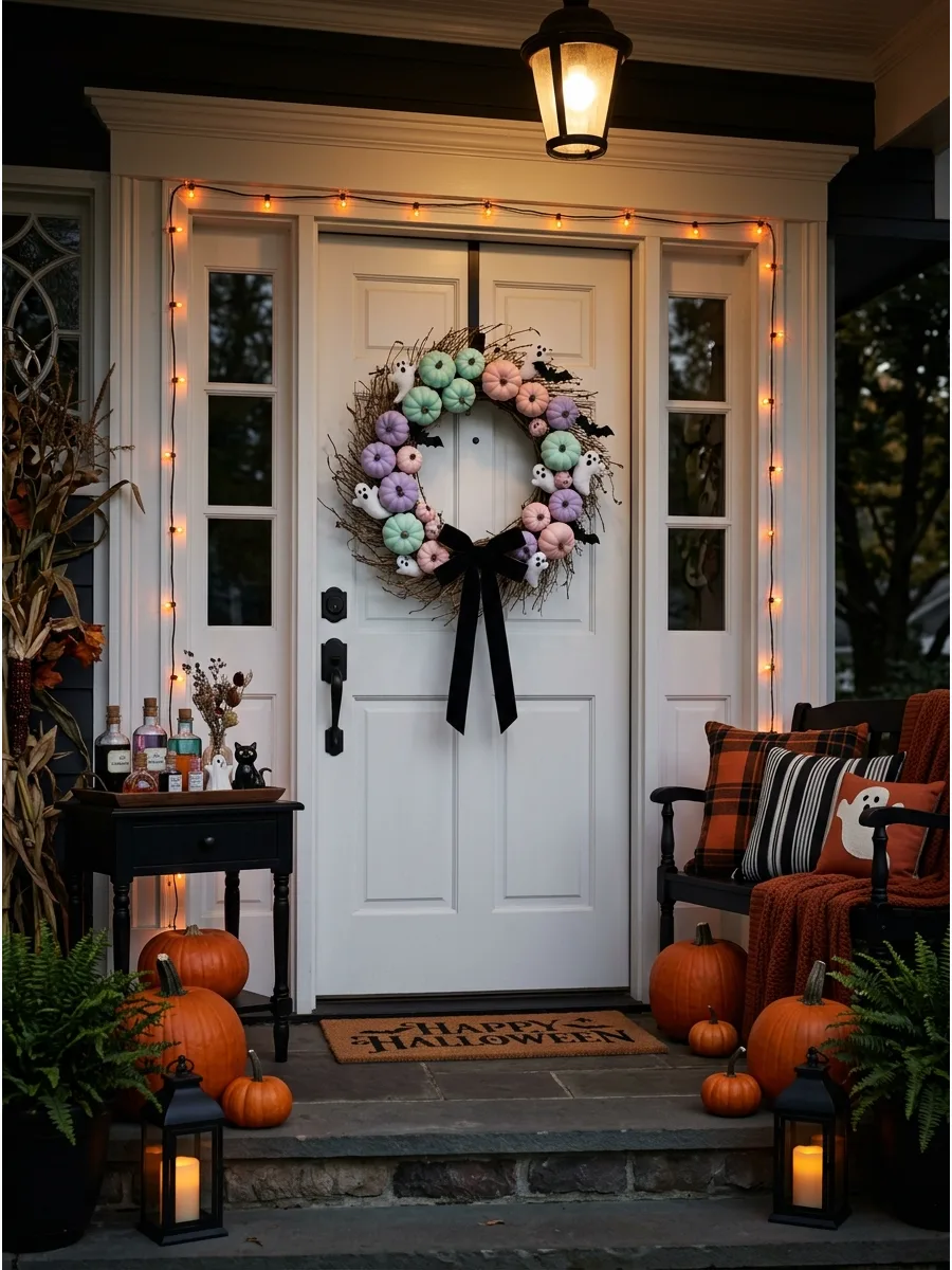 10. Build a Pastel Halloween Wreath